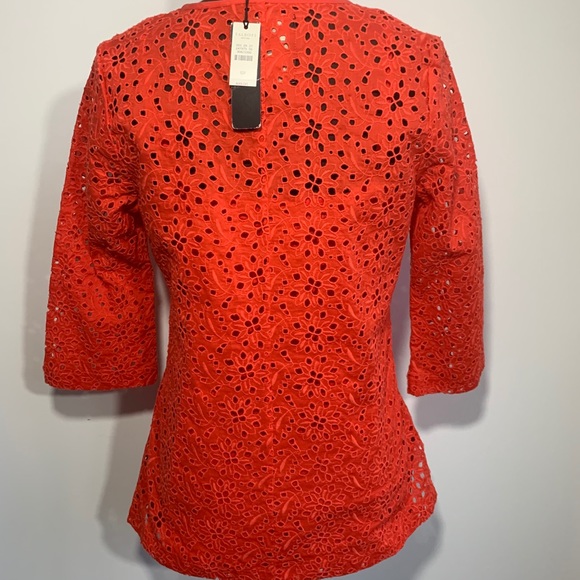🆕 NWT Talbots Eyelet Bell Sleeve Top Cami Floral - Picture 5 of 12